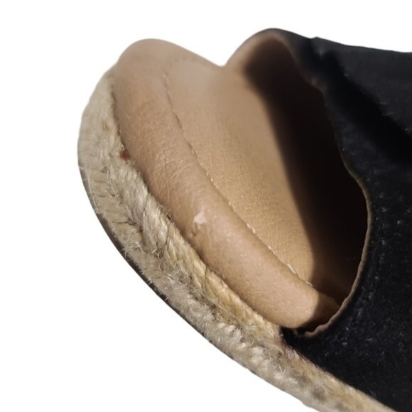 Lane Bryant Black Fabric Espadrilles Wedges 10 - Picture 9 of 12